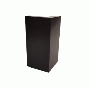 Hoekbalie 60 met opstand | zwart