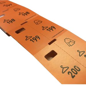Garderobenummers geprint met logo p/50 st.