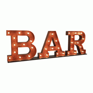 BAR letters | Vegas Light
